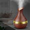 ELLENNE PROFUMATORE AMBIENTE DIFFUSORE ESSENZE UMIDIFICATORE LED RGB 300ML JAN008 (Legno Scuro)