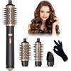 Oskuglin Spazzola Rotante 3 in 1 per Capelli - Air Styler con Aria Calda, Asciugacapelli e Lisciante, Spazzola Elettrica Professionale per Arricciare e Stirare Capelli, Ferro da Styling Multifunzione (Nero)