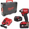 Milwaukee 4933464088 Avvitatore A Impulsi Compatto 18 Volt 1/4 5,0Ah Tecnologia Fuel Valigetta Heavyduty, 1/4