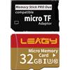 LEAGY Adattatore per memory stick PSP con scheda Micro SD da 32 GB, Micro SD/SDHC/SDXC a Memory Stick PRO Duo MagicGate, compatibile con PlayStation portatile, fotocamera, Handycam, telefono cellulare e PSP