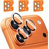 QHOHQ 3 Pezzi Protezione Fotocamera per iPhone 16 Pro Max/16 Pro/15 Pro Max/15 Pro/17 Pro Max/17 Pro, Top 9H+ Vetro Temperato, [15 Piedi Antiurto di Grado Militare], Auto-Install 1s - Trasparente