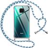 Pnakqil Cover per Xiaomi Redmi Note 9 Pro/9 Pro Max/9S 4G con Cordino, Trasparente Custodia con Laccio Tracolla Cellulare Girocollo Collana Protettiva per Redmi Note 9 Pro 6.67 Pollic, Blu