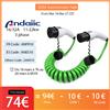 ANDAIIC 22KW 11KW Tipo 2 Cavo Spiralkabel per ricarica stradale Cavo a spirale Cavo lungo 5 metri 9 metri Veicolo per auto elettrica verde - 11kw 16A 3 phase 3.5 meters