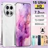 CHOTOG NUOVO 15 Cellulari Ultra Originali 4G Versione Globale 5G Dual Sim Cellulare da 7.3 pollici HD Telefoni Cellulari Android Smartphone 7800mAh - Black 12GB 512GB