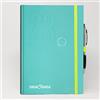 Smemoranda - AGENDA Settimanale 12 Mesi, Gennaio - Dicembre 2023 - Copertina Rigida, Fogli a Quadretti - Formato Extra Large 16,8x24 cm - Penna Inclusa - Colore Azzurro Celeste