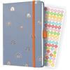 SIGEL J4319 Jolie Agenda settimanale 2024, Rainbow Grey, 13,5 x 20,3 cm, copertina rigida, 174 pagine, grigio