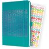 SIGEL J4215 Jolie Agenda settimanale 2024, copertina rigida, 13,5 x 20,3 cm, 174 pagine, turchese
