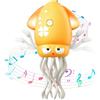 MACALOCA Dancing Octopus Toy, divertente pulpo elettrico danzante giocattolo con LED e musica, Creativo pazzo 8 gambe azione polpo strisciante per sollievo dello stress e bambini (Giallo)