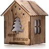 DecoKing Decorazione a LED, decorazione natalizia, albero di Natale, illuminazione in legno