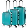 ITACA - Set valigie - Set Valigie Rigide Offerte. Valigia Grande Rigida, Valigia Media Rigida e Bagaglio a Mano. Set di Valigie con Lucchetto Combinazione TSA, Verde menta