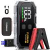 YUSMAN Booster Avviamento - 9000A Portatile Avviatore di Batteria Auto 12V (fino a ALL Gas/10.0L Diesel), Avviatore di emergenza per Auto con cavo di sicurezza, LED, 5 V/3A