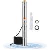 VEVOR Pompa Sommergibile per Pozzi Profondi IP68, Potenza in Uscita 750 W, 230 V, Portata 100 L/min, Prevalenza 75 m, con Cavo da 20 m, Pompa Acqua in Acciaio Inox per Irrigazione Industriale