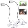 Vaileal 2 luci a morsetto: portalampada a LED E27, lampada a morsetto con collo di cigno e interruttore, lampada a morsetto regolabile a 360°, collo di cigno flessibile per lettura, illuminazione