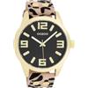 Oozoo Timepieces - Orologio da polso da donna con cinturino in pelle | orologio da donna di alta qualità - elegante orologio analogico da donna rotondo, leopardo/nero