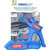 WEICON Set d'installazione elettrica No. 2 con spellafili e tagliacavi, blu/rosso