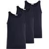 Liabel Canotta Intima Uomo in Cotone Bielastico, Maglia Intima Elasticizzata, Cotone Traspirante Certificato OEKO-TEX (L, 3 Pezzi Blu)