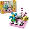 Lego, LEGO CREATOR Lego creator 3 in 1 31169 macchina da scrivere con fiori giocattolo, si trasforma in keytar o in vaso, giochi per bambini 8+