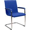 Unisit Seduta attesa CYNDY rivestimento Eco leather blu Unisit
