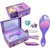 Joy Toy - Portagioie Unicorn Academy con accessori: 2 fermagli per capelli, 1 anello, 1 supporto per treccia, 1 bracciale, 1 spazzola per capelli