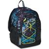 Mitama Zaino Triplo Scomparto Desert Blue con Tasca porta PC, Nero e Blu, Scuola Elementare e Tempo Libero, Bambino Ragazzo