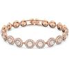 Swarovski Bracciale Tennis Angelic, Taglio tondo, Pavé, Medio, Bianco, Placcato color oro rosa