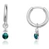 Limerencia Orecchini a Cerchio in Titanio con Ciondolo, G23 Orecchini Pendenti Medici Ipoallergenici con Perle di Zirconia Cubica per Orecchie Sensibili Gioielli di Moda da Donna