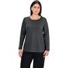 Ulla Popken Maglia a Maniche Lunghe Basic Rundhals Maglietta, Grigio (Antracite 12), 56-58 Donna