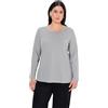 Ulla Popken Bhnate Poloshirt Noos Maglia a Maniche Lunghe, Grigio (Grau 11), 68-70 Donna