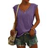 GeGekoko T-Shirt da Donna Manica Corta Scollo a V Maniche ad Aletta Top Camicette Estate Casual Canotta Allentata Basic Ragazze Top