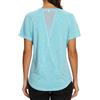 Gyabnw Maglietta Sportiva Donna Girocollo T Shirt Palestra Manica Corta Elastico Spalla in Rete Traspirante Top Fitness Yoga Corsa Danza