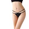 HTRUIYATY Perizoma Slip Donna Thong Doppia Fascia Elastico Sexy Vita Bassa Elasticizzato Liscio String Tanga (Blu)