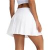 zffriction Gonna Tennis Donna Gonna Sportivo con Pantaloncino e Tasche Mini Gonna Estiva Pieghe da Golf a Vita Alta Skort da Allenamento, Corsa, Hockey, Yoga (IT, Testo, XL, Regular, Regular, Bianco)