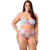 ohyeahlady Taglie Forti Completo Intimo Donna Elegante Reggiseno Spalline Regolabili Push Up Mutandine Perizoma Elasticizzato Adrente Reggicalze Curvy Lingeire Abbigliamento da Notte Blu,XL-XXL
