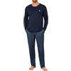 Jahetuul Pigiama Uomo Cotone Lungo Pigiama da Uomo a Due Pezzi a Maniche Lunghe Invernale Pantaloni a Quadri con Tasche Caldo e Morbido S-4XL