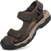 AX BOXING Sandali Uomo Estivi Traspirante Sandali Trekking Pelle all'aperto Sportivi Spiaggia Taglia 41-45 EU(Marrone, 43 EU)