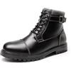 Bruno Marc Stivali Chukka Vintage Oxford da Uomo, Lace-Up Casual Motociclista, Size 41.5, Nero, ENGLE-05