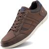 LANGDU Sneakers Uomo Scarpe Casual Ginnastica Sportive Running Trekking Basse Scarpe all'Aperto Taglia 41-46 EU (46EU, Marrone Blu 10)