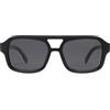 SOJOS Occhiali da sole retrò rettangolari polarizzati donna uomo donna quadrato vintage trendy occhiali da sole con protezione UV400 SJ2342, Nero , m