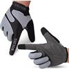 Boildeg Guanti da Ciclismo, Guanti MTB Guanti da Mountain Road Bike con Pad Antiscivolo Antiurto, Guanti da Bici Traspiranti a Mezze Dita per Uomini e Donne (Grigio, XXL)