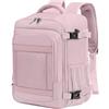 KLOSTAIN Zaino da Viaggio Easyjet 45x36x20 Zaino da Viaggio Aereo Bagaglio a Mano 30L Borsa da Cabina per Uomo e Donna Zaino da Lavoro e Scuola Trekking,14 Pollici Zaino Porta PC Rosa Chiaro