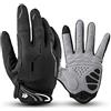 I Kua Fly Guanti Ciclismo in Gel Antiscivolo e Antiurto Guanti MTB con Touchscreen Guanti da Ciclismo Moto per Donna e Uomo (Nero, L)