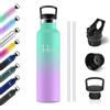 KollyKolla Borraccia Termica 750ml, Borraccia Termica con Cannuccia, Borraccia in Acciaio Inox Riutilizzabile, Isolamento Doppia Parete, senza BPA, Borracce per Campeggio, Yoga, Palestra, Ciclismo, Viaggio