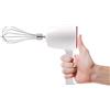 BEPER P102SBA007 Sbattitore ricaricabile senza filo, Impastatore ricaricabile, 20W, 2 Fruste in Acciaio inossidabile, 5 Velocità, Unico Tasto Funzionamento, Cavo USB incluso, Rosso/Bianco