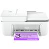 HP DeskJet 4220e 588K43, Stampante Multifunzione a Getto d'Inchiostro A4 a Colori, Fronte e Retro Manuale, 8,5 ppm, Wi-Fi, ADF, Fax da mobile, 3 Mesi di Inchiostro Instant Ink Inclusi, Bianca