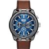 Diesel Orologio da uomo Split, movimento al quarzo/crono, cassa da 51 mm, cinturino in pelle DZ4643