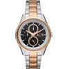 Armani Exchange orologio per uomo, movimento cronografo e cassa orologio per 42 mm con cinturino in acciaio inossiorologio perbile, pelle o silicone, Tonalità argento e oro rosa
