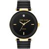 ANNE KLEIN Orologio da polso da Donna, con quadrante con vero diamante e cinturino in ceramica, Nero