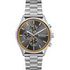 Skagen Orologio Holst per uomo, movimento cronografo al quarzo con cinturino in acciaio inossidabile o in pelle, 42 mm, Tono argento e grigio