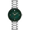 Anne Klein - Orologio da polso da donna, con vero diamante sul quadrante, Verde/Argento