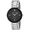 Anne Klein - Orologio da polso da donna, con vero diamante sul quadrante, Argento/Nero